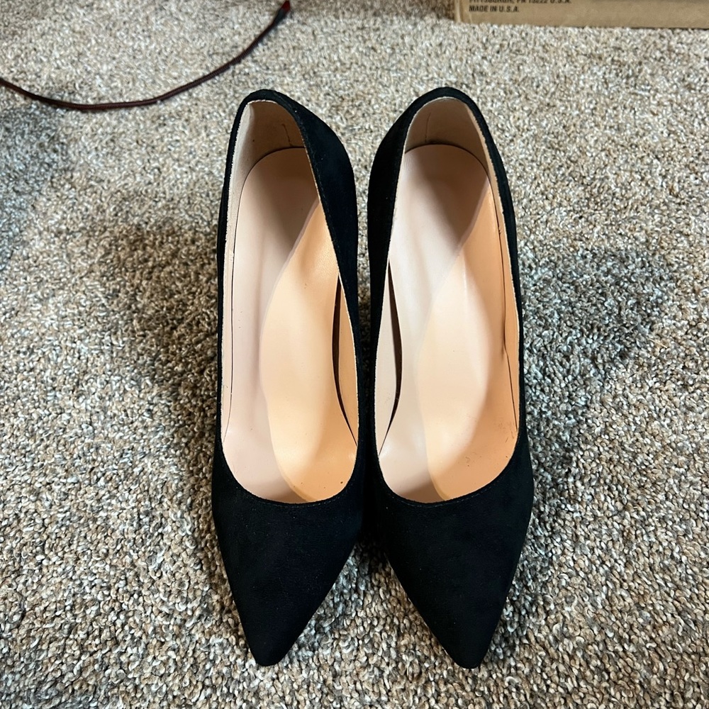 Black block heels